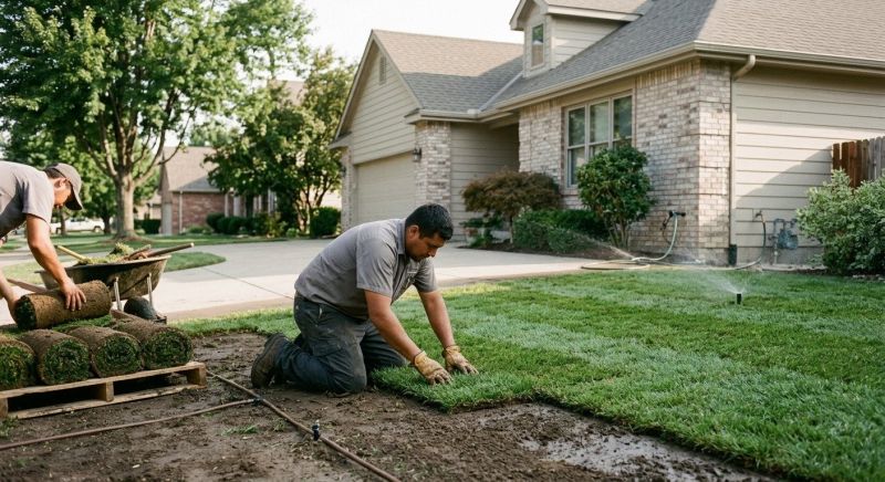 Bahia Sod Installation in Rockwall, TX